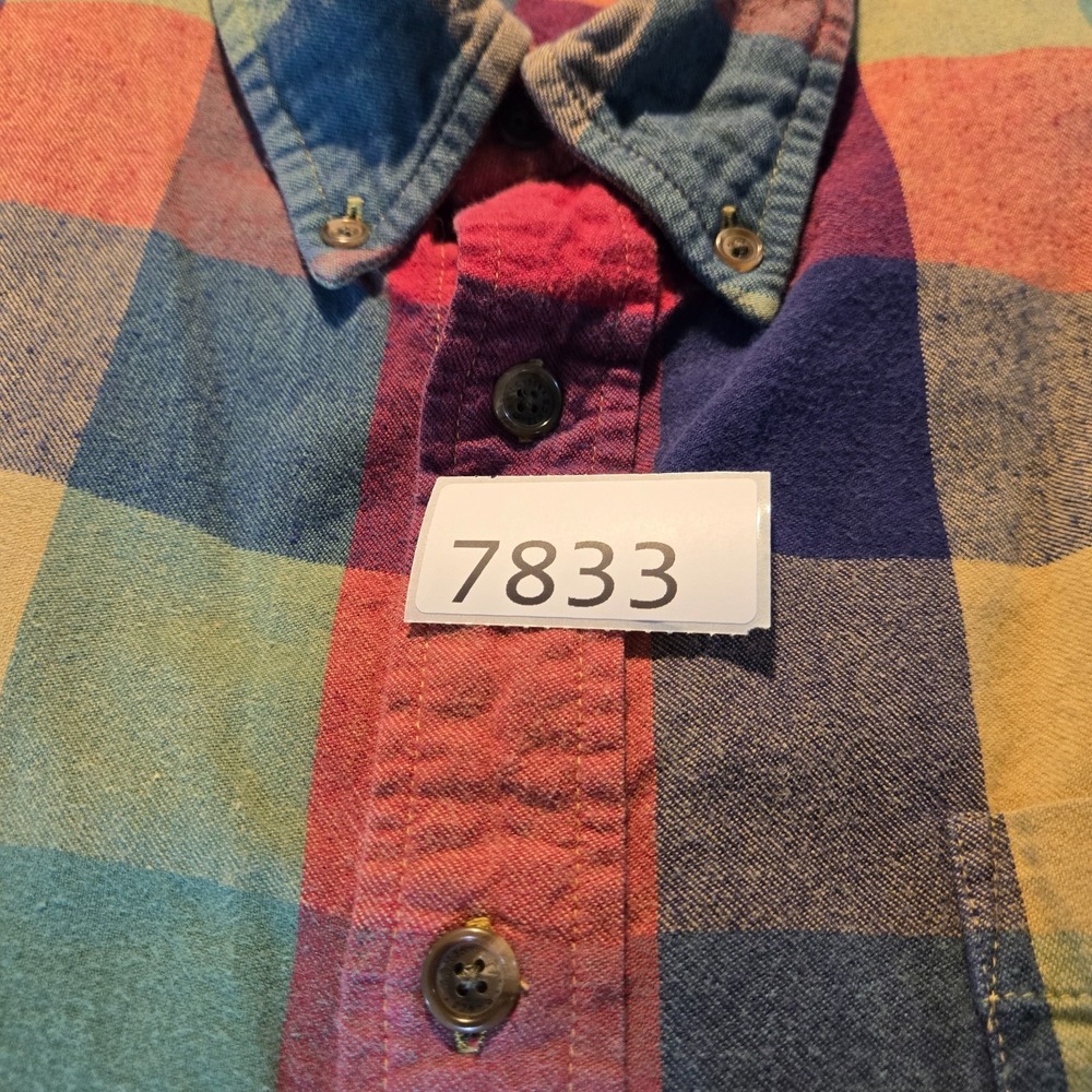 ORVIS AUTUMN PLAID MULTI-COLOR MENS FLANNEL BUTTON SHIRT 100% COTTON 2XL - Picture 7 of 7